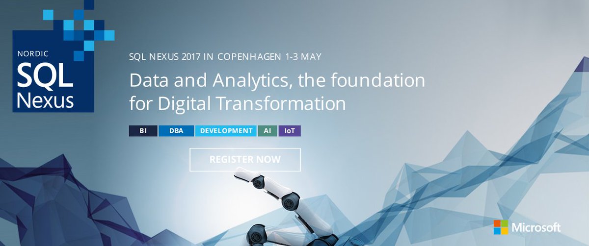 johanahlen's tweet image. Last chance on Friday to save 50 EURO on #SQLNexus registration. sqlnexus.com #sqlserver #businessintelligence #datascience