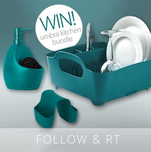 ★COMPETITION★ We're giving away 4 amazing Umbra prizes over 4 weeks! First up is this gorgeous teal kitchen bundle worth £32! 💙 Follow &amp; RT!
