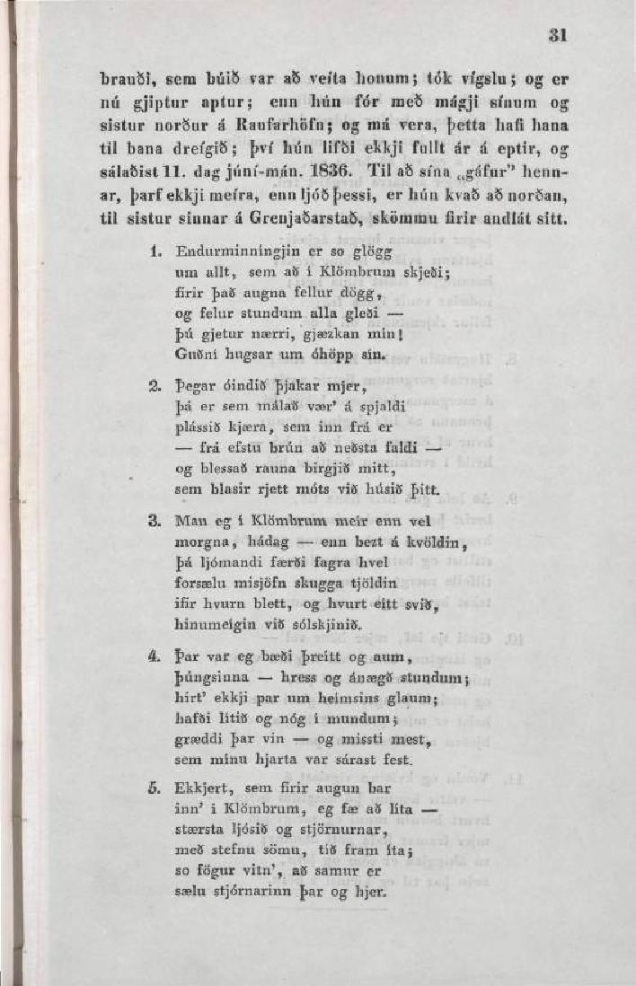 Guðný Jónsdóttir frá Klömbrum-1st Icelandic woman who had her work published in print(posthumously) #AllezLiterature bit.ly/2nqmI7P