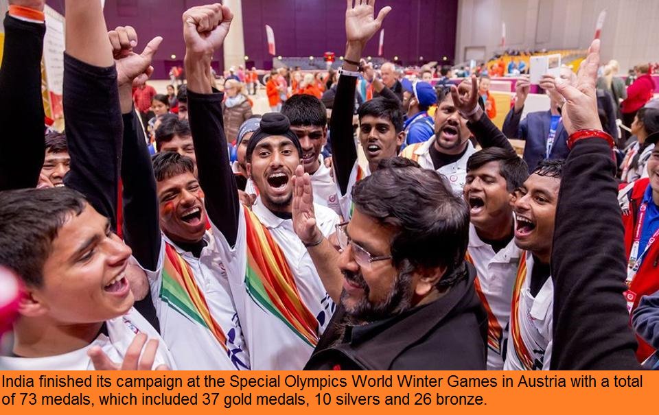 prasarbharati's tweet photo. Congratulations !!
India’s special athletes win 73 medals, including 37 Gold,10 Silvers &amp; 26 Bronze at Special Olympics World Winter Games. https://t.co/ib2Mgb87kM