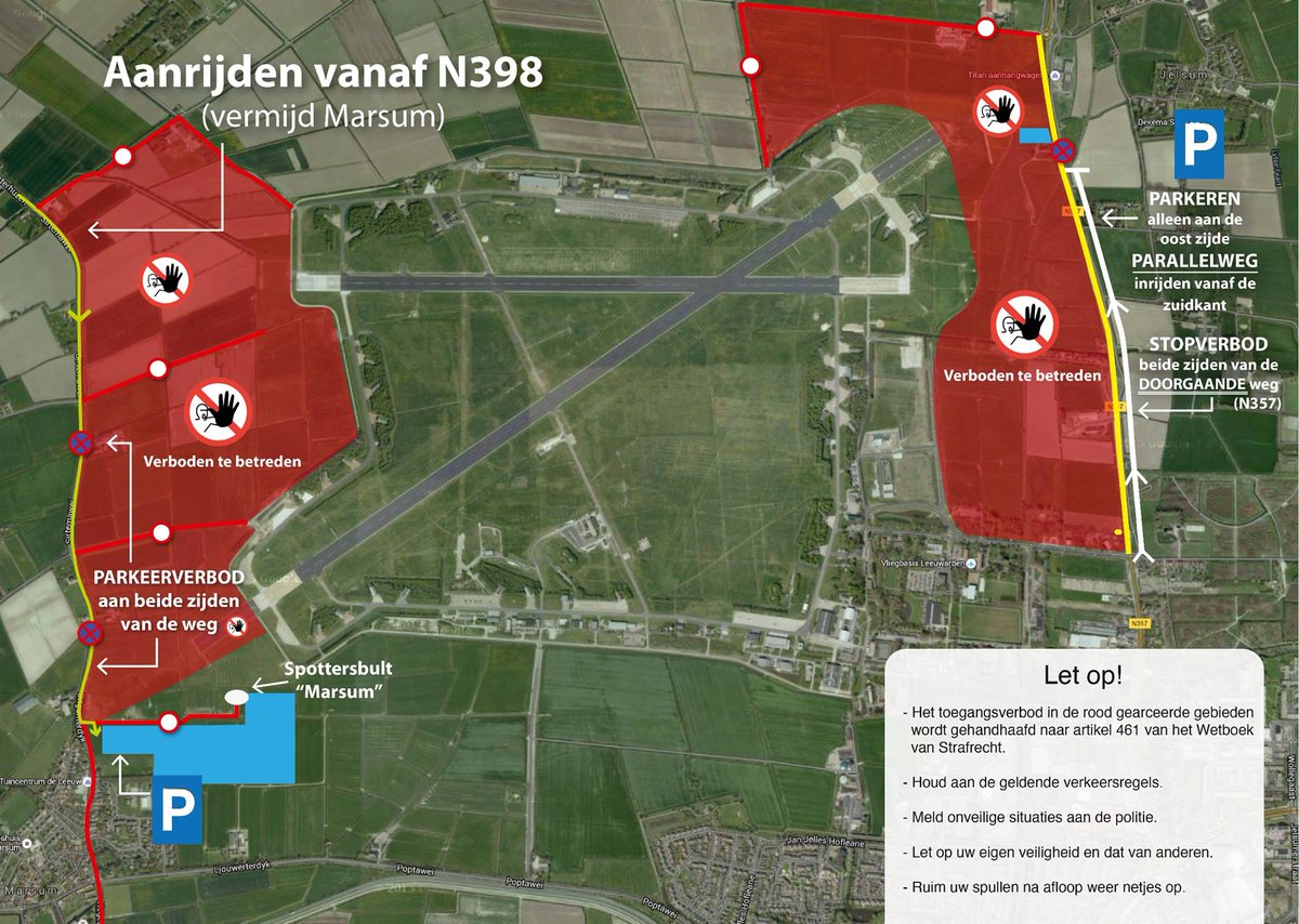 Tijdens #FrisianFlag2017 zijn er verkeersmaatregelen van kracht - Check de afbeelding voor meer informatie