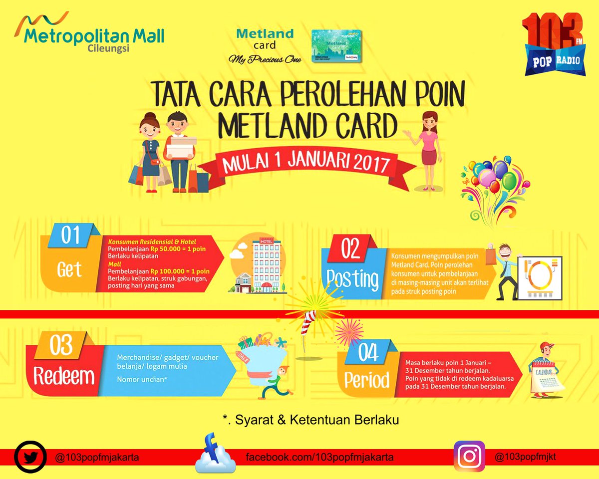 yasika_fm's tweet photo. Segera miliki #MetLandCard & raih kemudahan Berbelanja di #MetropolitanMallCileungsi @MetMalCileungsi https://t.co/f2KDP2EyRd