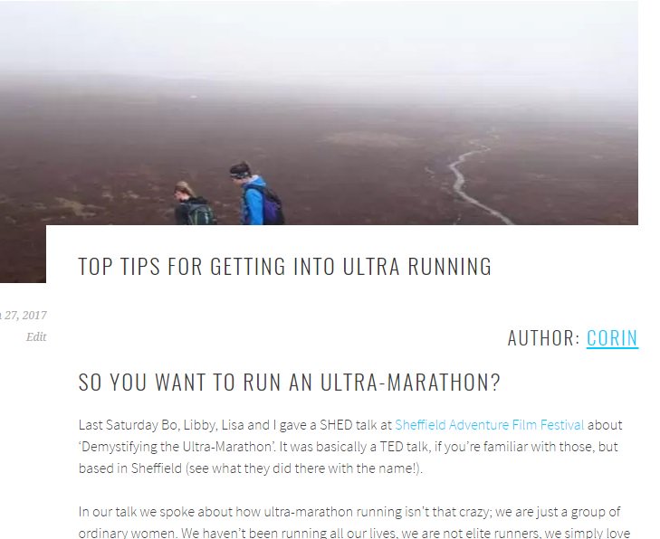 So you want to run an Ultra Marathon? Check out our top tips based on our SheD talk at @ShefAdvFilmFest bit.ly/2nEaOan #UKRunChat