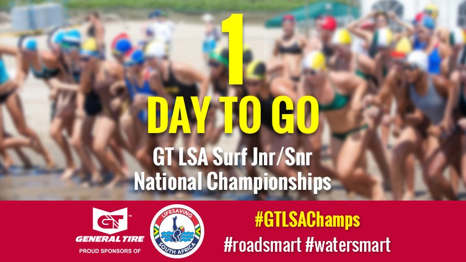 LifesavingSA's tweet photo. IT’S TOMORROW! #GTLSAChamps is upon us! Excitement is uncontrollable! Good luck to all competitors! @GeneralTireSA #roadsmart #watersmart https://t.co/oZKZGsuaCj