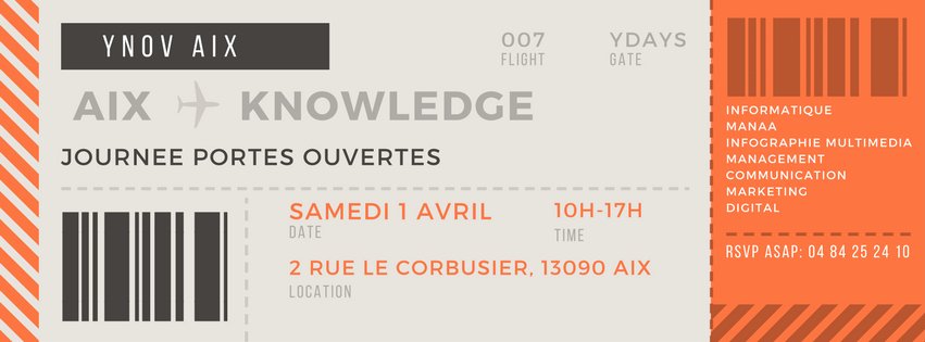 Samedi 1er Avril 2017 - 10h à 17h - Journée Portes Ouvertes, 2 rue Le Corbusier 13090 Aix-en-Provence
