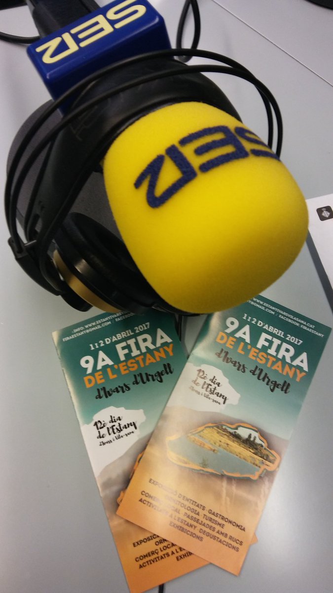 FiraEstany's tweet photo. Avui estem fent difusió de la fira a la  @La_SER ! #fira #ivars #radio #plaurgell #catalunya @FiresCatalanes https://t.co/9zwtai8sBs