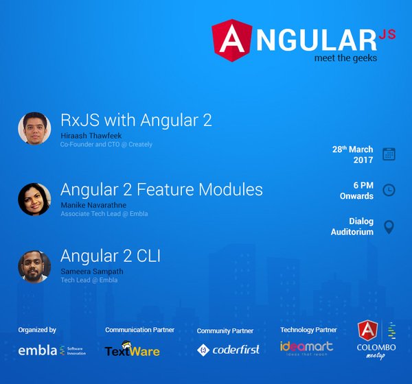 colomboangular's tweet image. #Angular2.0 and #RxJS. Get updates via meetup.com/SLangularjs/ev…