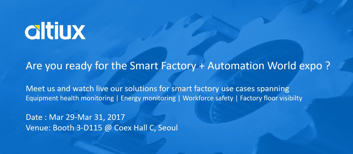 Altiux_I's tweet photo. 2 days to go for Smart Factory + Automation World expo! Meet us and watch live our solutions for smart factory use cases. https://t.co/tgOS2R6ZdJ