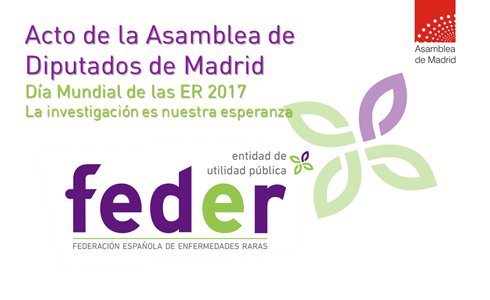 FEDER_ONG's tweet photo. La Asamblea de los Diputados de Madrid acoge hoy el Acto Oficial por el #DiamundialER de FEDER #Madrid https://t.co/YbVgm6tQar https://t.co/12dsPayMIB