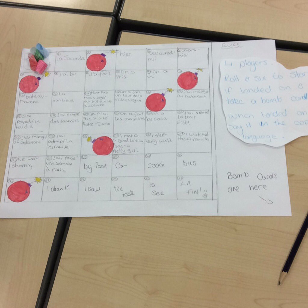 LinwoodModLangs's tweet image. S2 have created board games to revise #Studio2Rouge mod 2.The results are awesome! Testing &amp;amp; rating today #creativity #HOTS #mfltwitterati