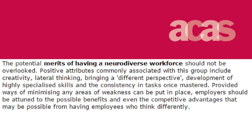 acasorguk's tweet photo. Managers: It is #WorldAutismAwarenessWeek. Don't overlook the potential benefits of having a neurodiverse workforce. #WAAW https://t.co/htTxVc1Ujj