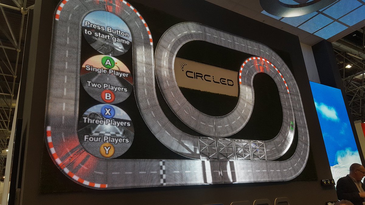 PioneerGroup_AV's tweet photo. Now this is our kind of #digitalsignage – CircLED from #Ledcon. Completely bespoke, frameless shape of display @EuroShop #ProAV https://t.co/gWNbVWqk07