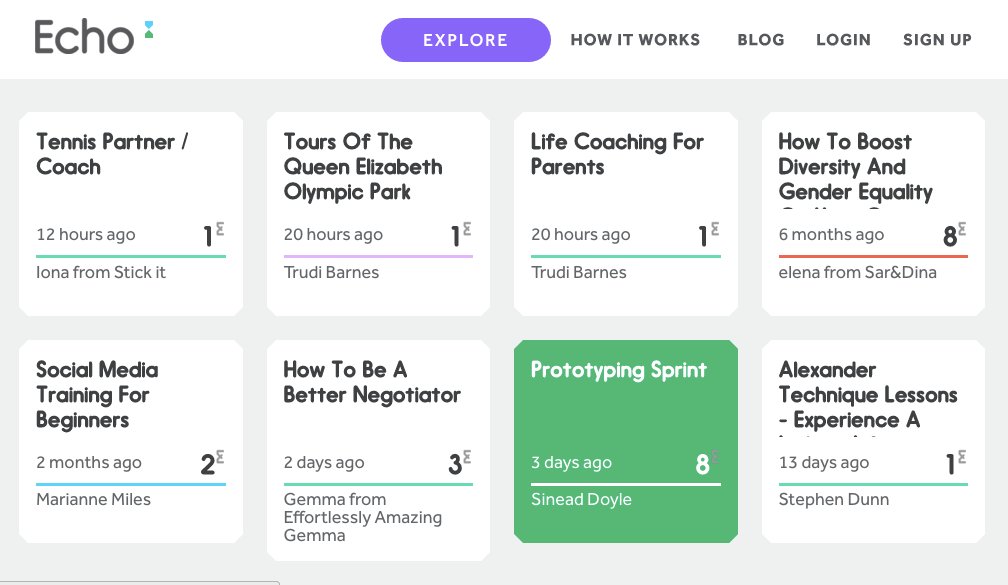 economyofhours's tweet image. Happy Monday! Loads of great new offers on the marketplace - take a peek! #echo #skillshare #eastlondon