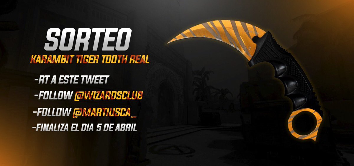 WizardsClub's tweet photo. 🔥SORTEAZO🔥

El premio es un karambit tiger real! 🔪

Para participar solo hay que dar RT, seguirnos a @WizardsClub y a @martiusca_, suerte! 🍀 https://t.co/b8SNk3kU6C