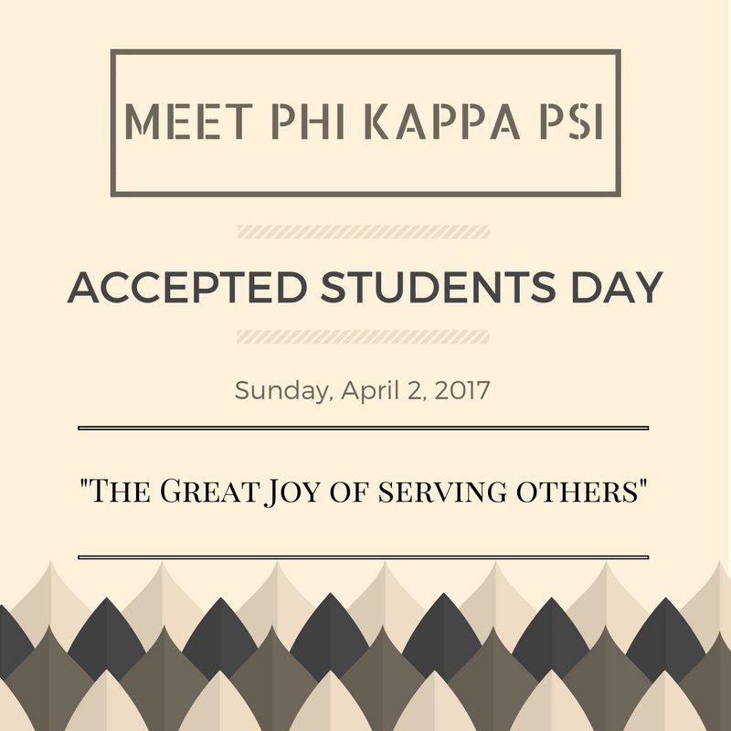 phipsilyco's tweet photo. Meet the brothers of Phi Kappa Psi at Accepted Students Day! https://t.co/5Xf9NFurMf
