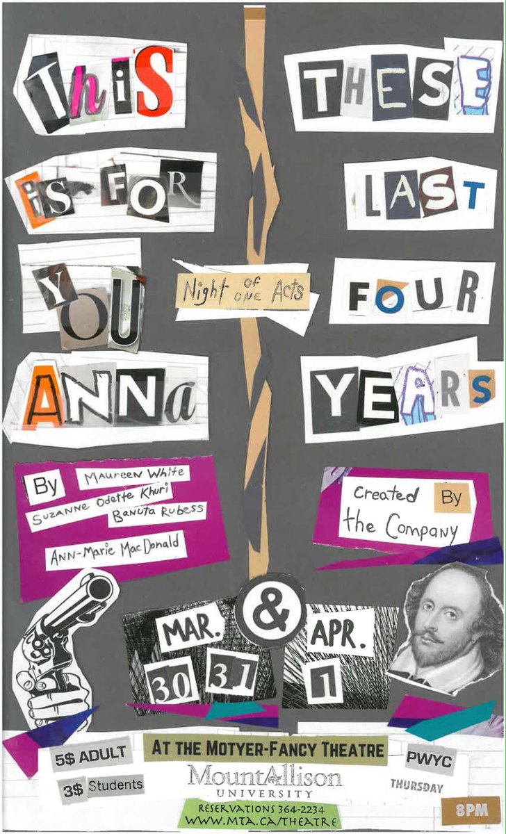 TWO student directed one acts coming your way THIS WEEK! Full details on our Facebook page