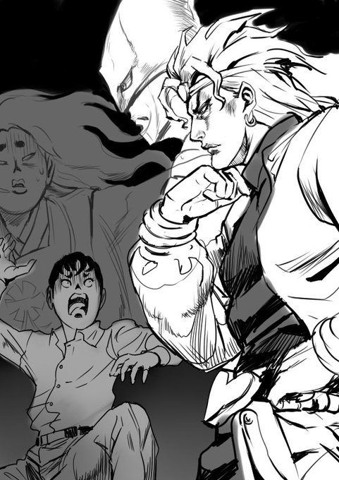 今日の落書き
DIOに見つめられる一太郎と百太郎 