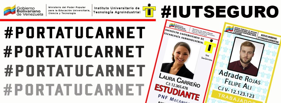 UPTAI_Tachira's tweet photo. #SomosIUT #portatucarnet #IUTSeguro #DelcyAAlmagroDaleDuro #VielmaMoraConstruye https://t.co/ryQt6gho9l