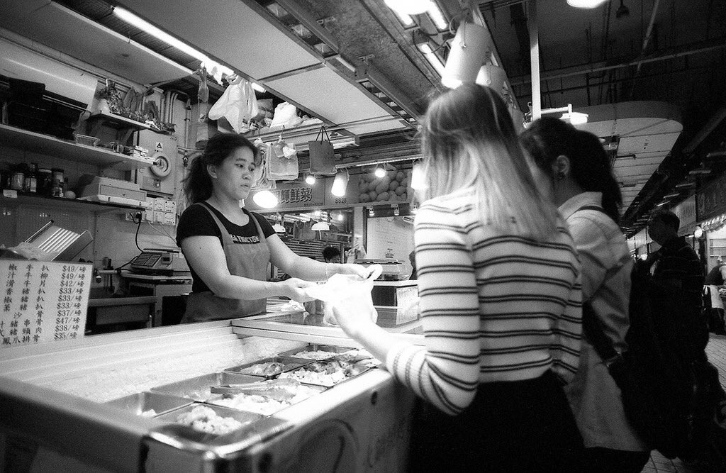 lukalok's tweet photo. Shot on #Nikon #FM2, #nikkor 20mm f/2.8 lens, #Rollei #RETRO400 #blackandwhite #film #photography #wideangle #street #wocheestate #wetmarket https://t.co/JiB1sge0VF
