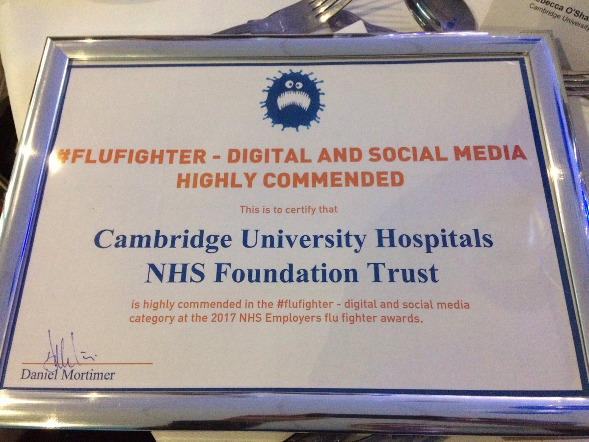 Proud of the #flubusters team @CUH_NHS @CUH_CHaW