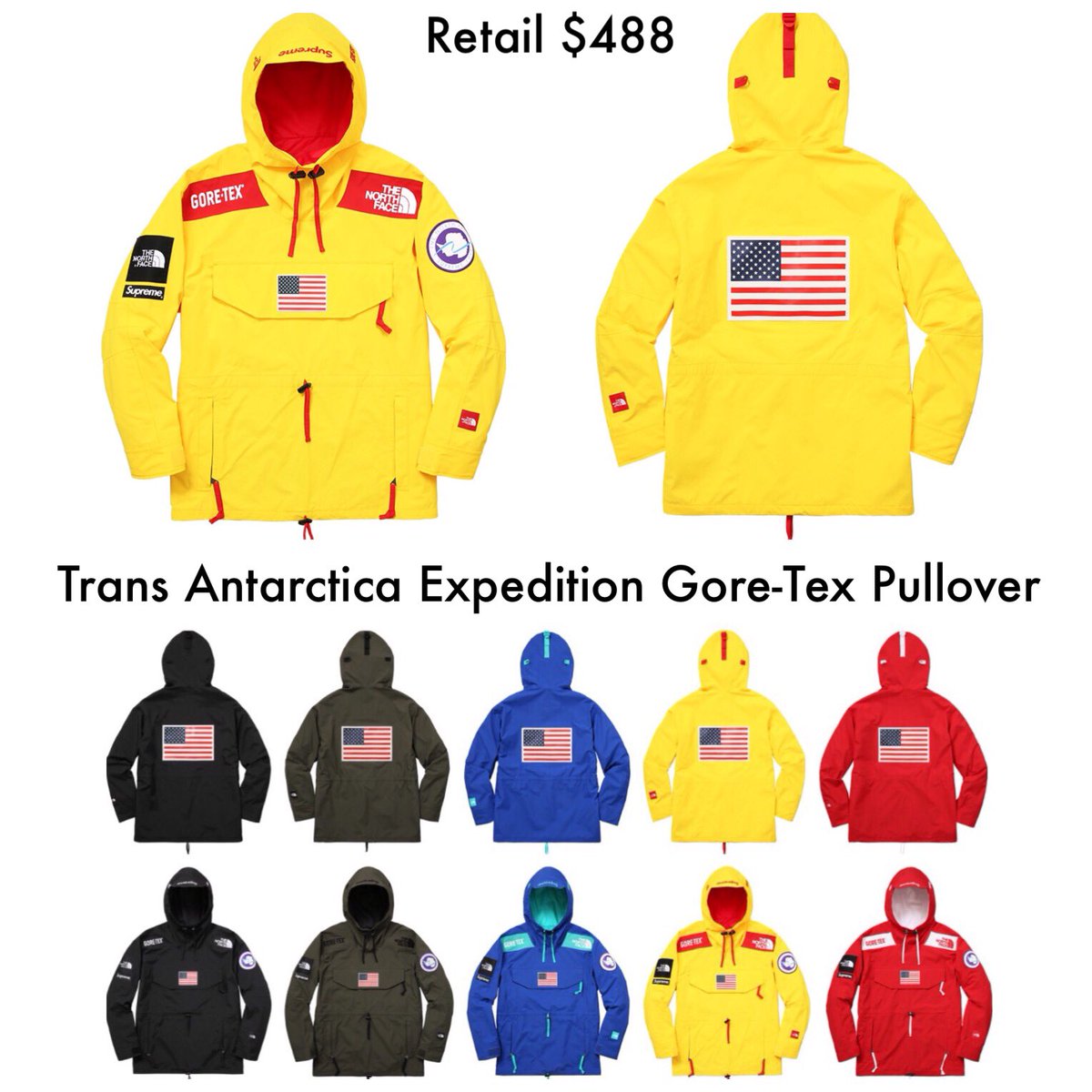 supreme tnf fleece retail