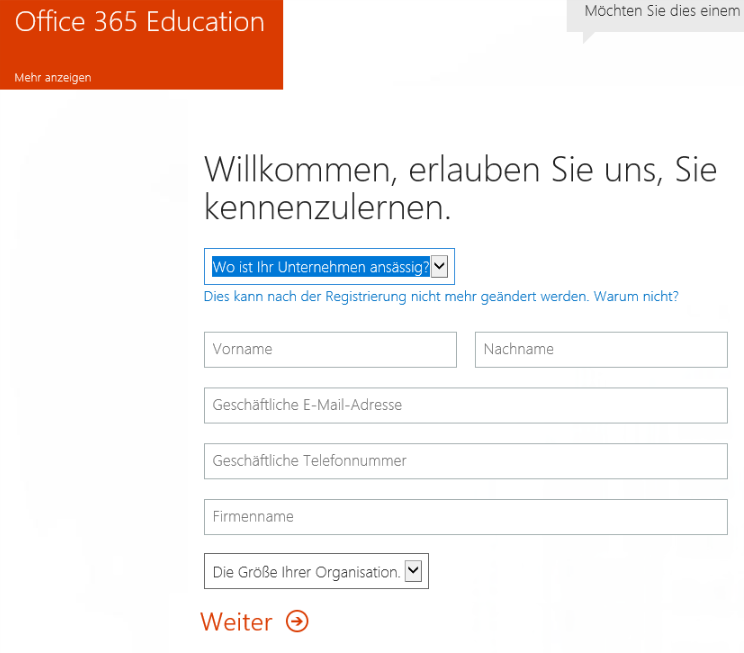 SchlappsHut's tweet photo. @_drano @KayGiza @MsftBildung das ist falsch! An keiner Stelle wird nach persönlichen Daten verlangt, wenn man O365 Education erhalten will https://t.co/Yj6qL6b25m
