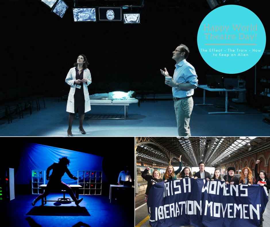 RoughMagicIRL's tweet photo. Happy #worldtheatreday from all of us here at Rough Magic! #TheEffect💊 #HowToKeepAnAlien👩❤️👩 #TheTrain🚂 https://t.co/3deLAltoAY
