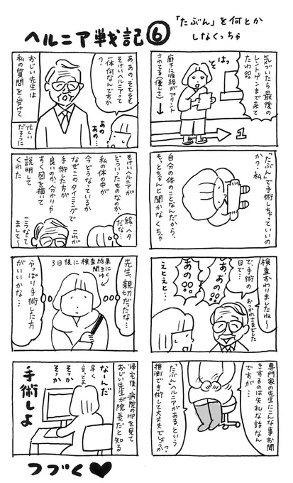 ヘルニア戦記第6回、なんていうか、人間って現金な生き物なのですね。。。私だけか。。。 #鼠径ヘルニア 
