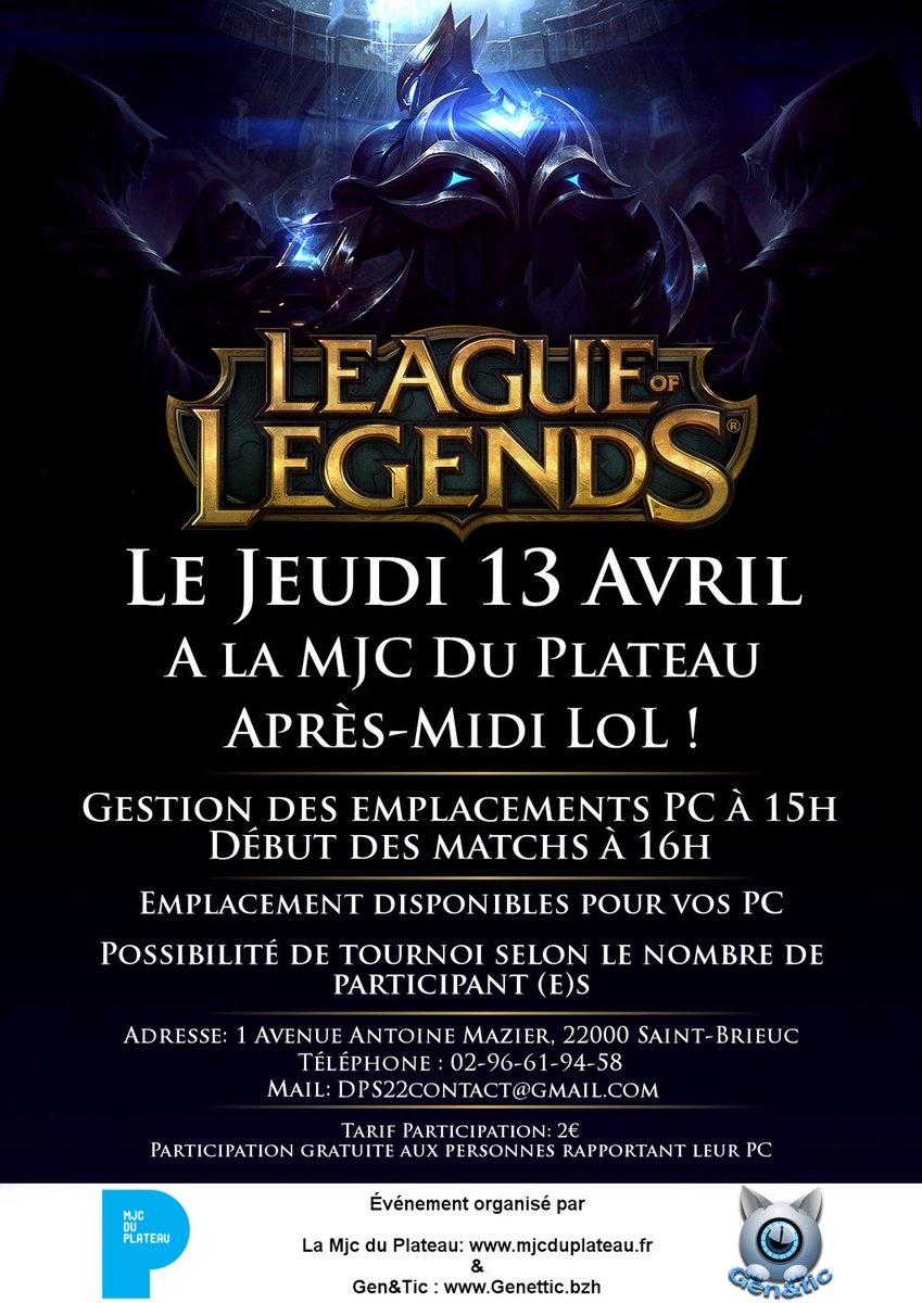 TicGen's tweet image. Après-midi LOL pour s'inscrire c'est par ici docs.google.com/forms/d/e/1FAI…