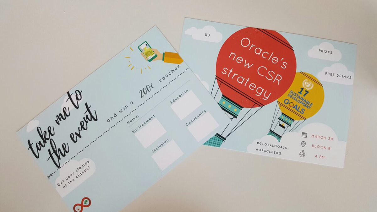 ODsalesgrad's tweet photo. Spotted these invites designed by the #OracleDigital grads in the canteen today.  Excitement building for the  #OracleSDG event this week! 🎉 https://t.co/LHiqmB9sP2