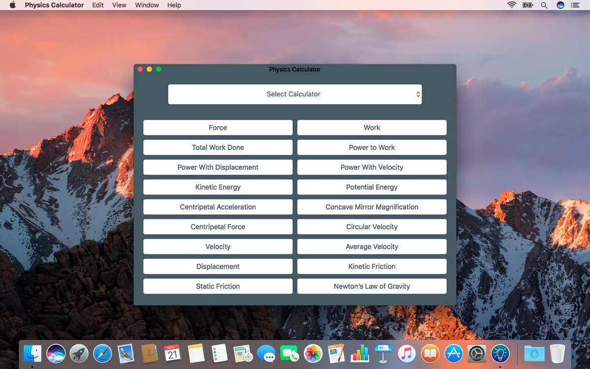 loay_setrak's tweet photo. Physics Calculator Available on Mac App Store @AppStore https://t.co/ijB7ypOHig #macapps #Mac #MacAppStore #OSXapps #OSXsoftware https://t.co/SgtS0pc4mL