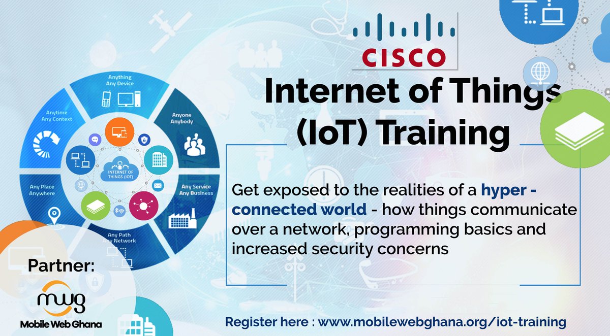 MobileWebGhana's tweet photo. You can still apply for CISCO's introduction to IoT course here. It is absolutely free.
>>>>>>>   https://t.co/y6BKFzCSwE https://t.co/jYVTIGMdsy
