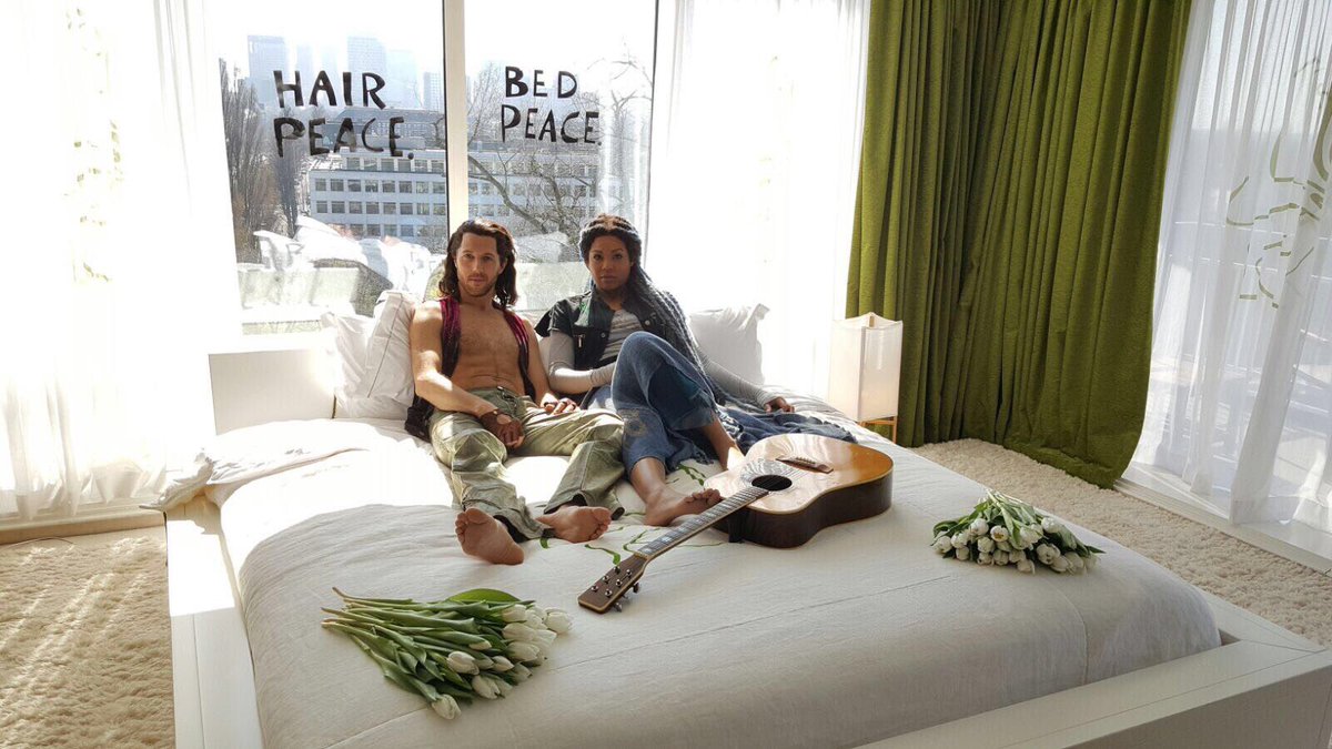 Vandaag is het Bed-In moment van John Lennon en Yoko Ono precies 48 jaar geleden! HAIR doet de oude tijden herleven!