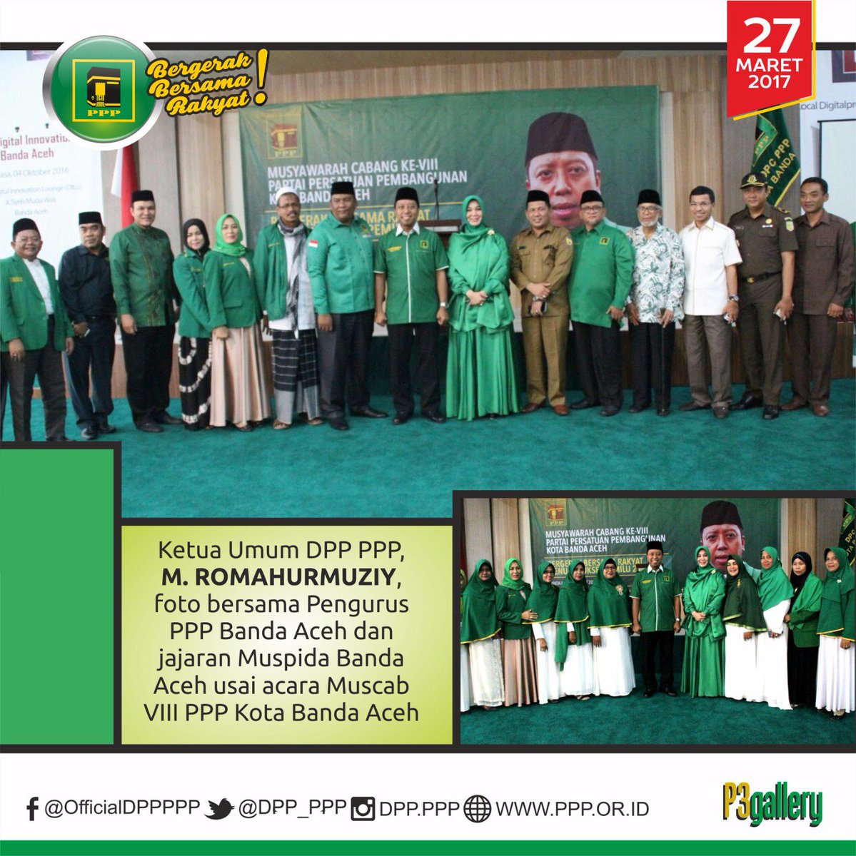 Foto bersama usai acara Pembukaan Muscab PPP Kota Banda Aceh
Cc: <a href="/DPP_PPP/">DPP PPP</a> @MRomahurmuziy 
#PPPBergerak
#Romahurmuziy