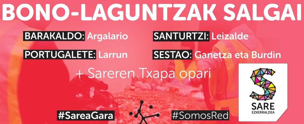 SarePortugalete's tweet photo. Ezkerraldean ELKARTASUN ASTEA luzatu dugu,bonoak salgai herri guztietan.Egin zure ekarpena! #SareaGara https://t.co/rOcJfys6lG