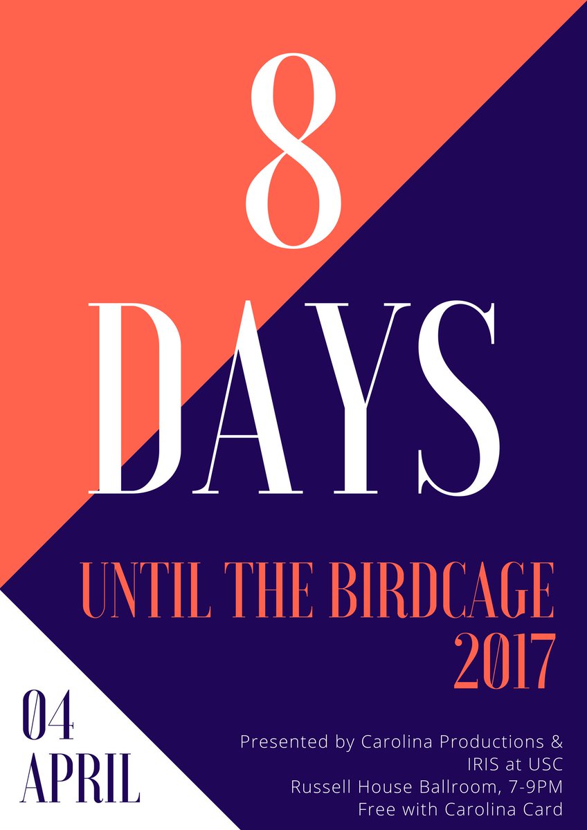 We are just 8 days from #Birdcage2017!! Coincidentally, 8 is the number of incredible drag performers we have lined up for you all to enjoy!