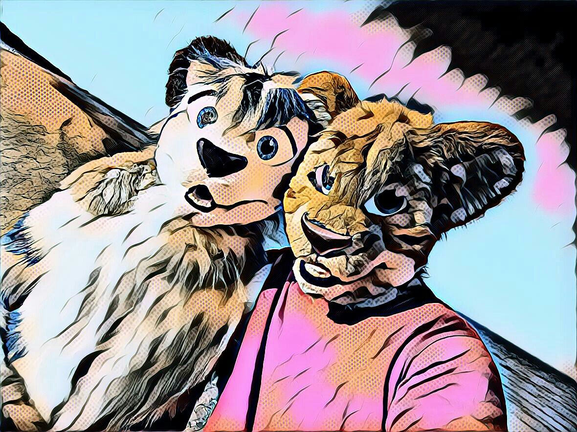 GinFamai's tweet photo. Take one of these pills and you'll see animals they said. @egnur and #famai lookin like comic figures
#furries #fursuiting #comicmonday https://t.co/uNafpNOcub