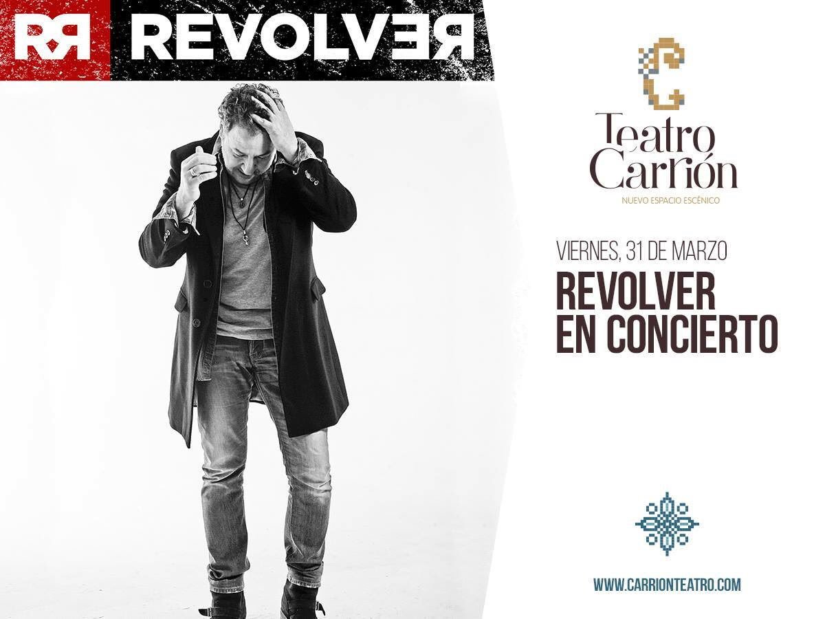 ConciertosVa's tweet photo. REVOLVER en #concierto presentando #Capitol este viernes 31 marzo en el Teatro Carrión #Valladolid 23€/26€ 21:30h @OficialRevolver https://t.co/T0BAVlVaYH