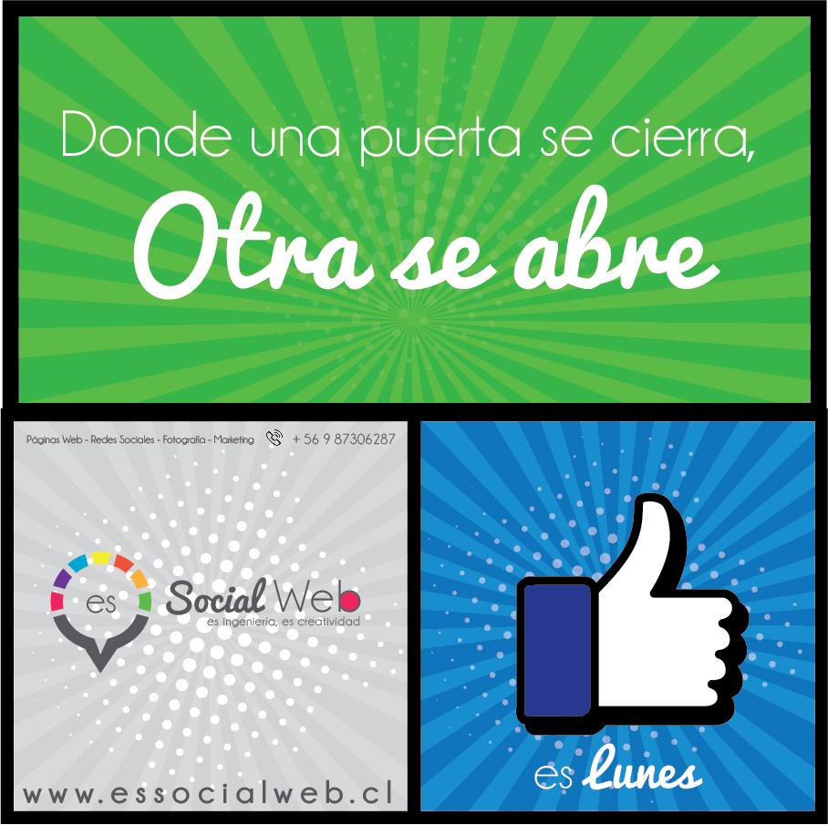 essocialweb's tweet image. Donde una puerta se cierra, otra se abre: La usamos por nuestra capacidad de elección y desarrollo personal que tenemos cada día. #Lunes