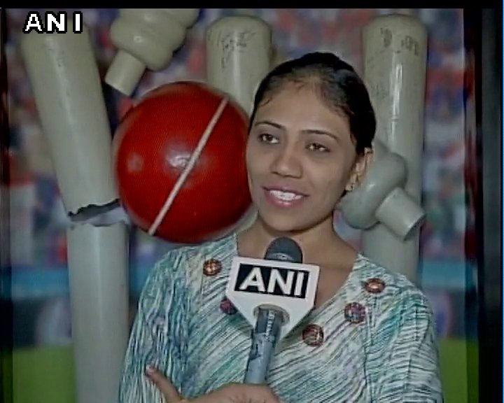 ANI's tweet image. He swings his bat like a sword on the field, it is Rajputana style of celebrating victory: Naina Jadeja, Ravindra Jadeja&apos;s sister