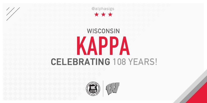 alphasigs's tweet photo. Happy Founders Day to our brothers at Kappa (Wisconsin)! They're celebrating 108 years of brotherhood! #AlphaSig @ASPKappa https://t.co/D9v6uPq0og