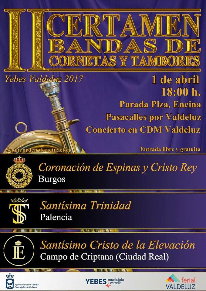 StmaTrinidadPal's tweet photo. AGENDA // El Sabado nos desplazaremos hasta Yebes (Guadalajara) donde participaremos en su II Certamen de Bandas. #SuenaTrinidad https://t.co/sY7SDLp3wp
