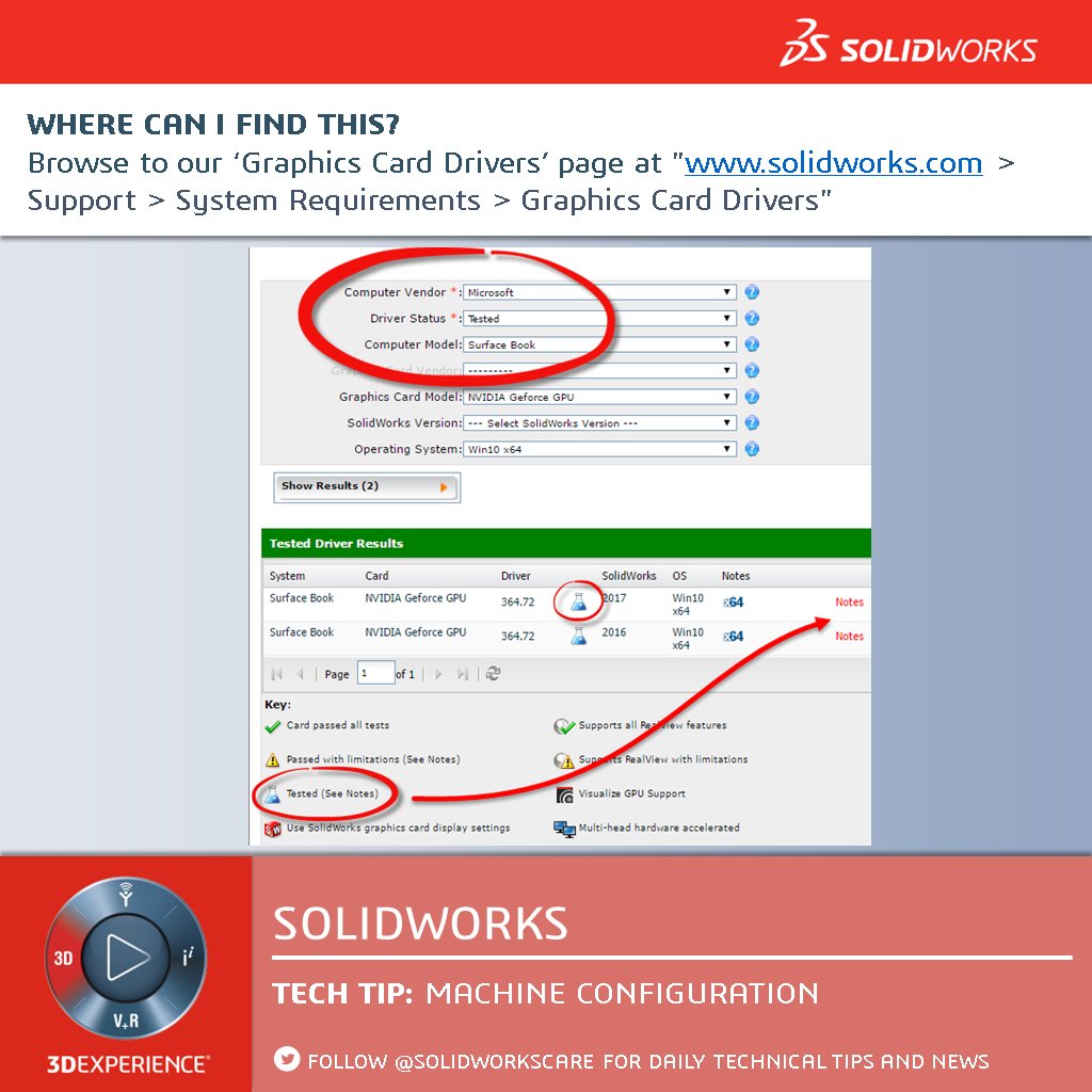 Surface Books are now tested for use with SOLIDWORKS! This list of tested devices will likely grow in time…^SG