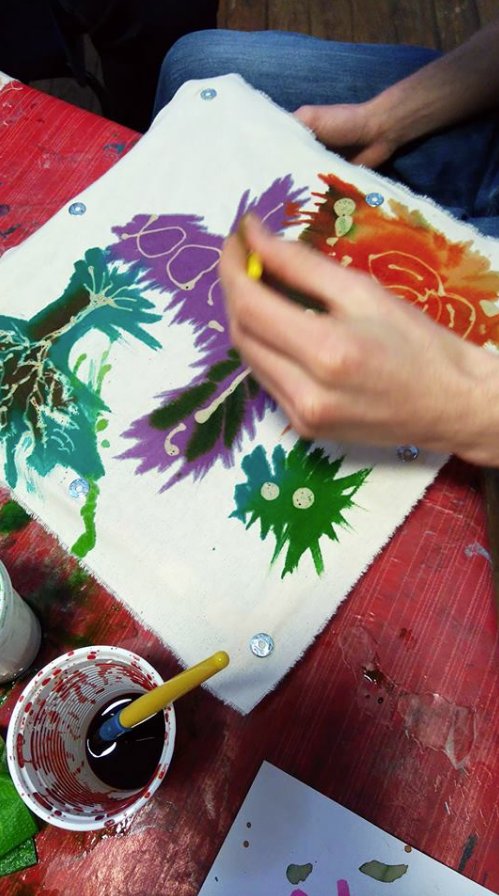 Check out some of the batik paintings created with <a href="/Colour_Riot/">ColourRiot</a> last Friday- a very peaceful vibe with everyone getting their creative on!