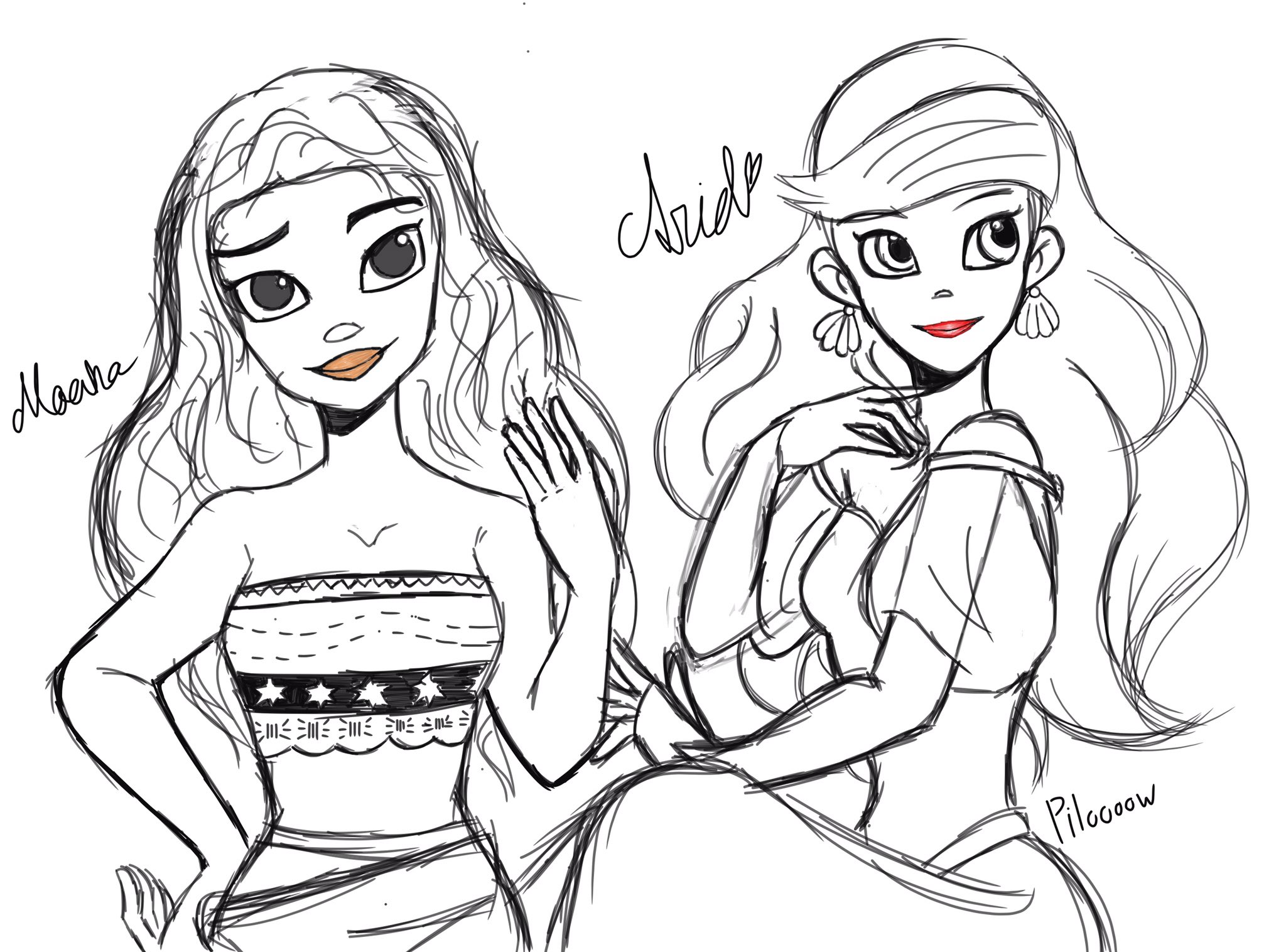 ピローpillow アリエル モアナ Ariel Moana ディズニープリンセス モアナイラスト アリエルイラスト お絵描きさんと繋がりたい ピローpillow アリエル モアナ Ariel Moana ディズニープリンセス モアナイラスト アリエルイラスト お絵描きさんと繋がりたい