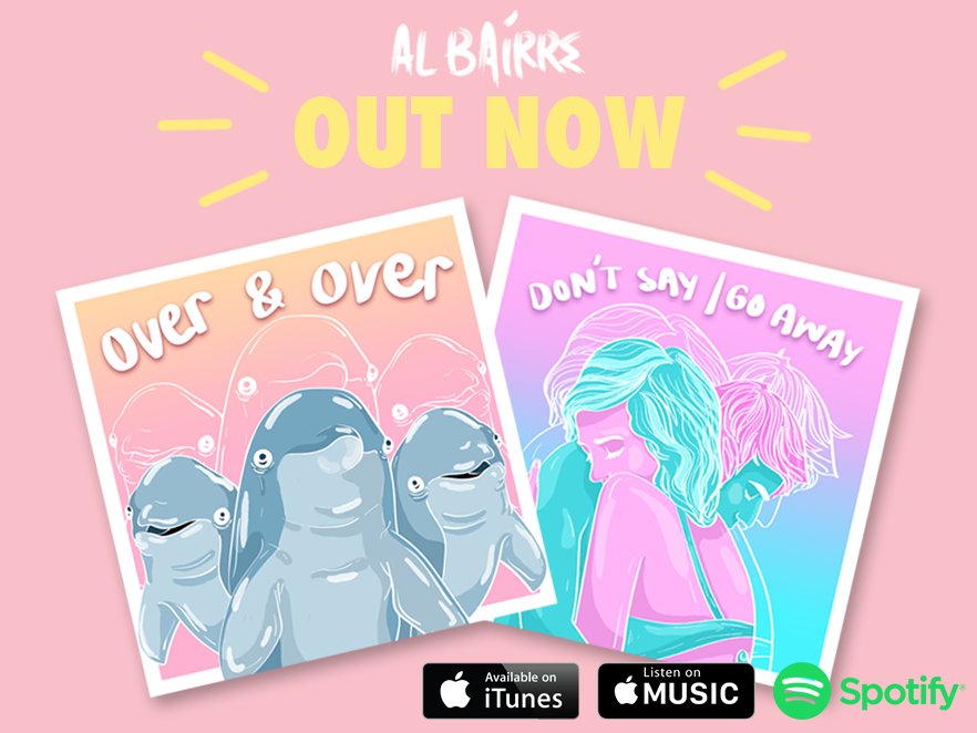 🐬🌈 NEW SONGS 🌈🐬
We would like to introduce you to our 2 new babies!
LISTEN HERE - soundcloud.com/al-bairre
Available worldwide on everything