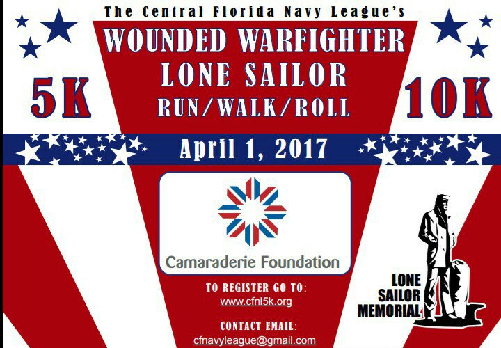 Don't forget to sign up for the Wounded Warfighter 5k/10k Run! See you there! #WoundetWarfighters  <a href="/CFLLoneSailor/">CFL Lone Sailor</a> #CamaraderieFoundation