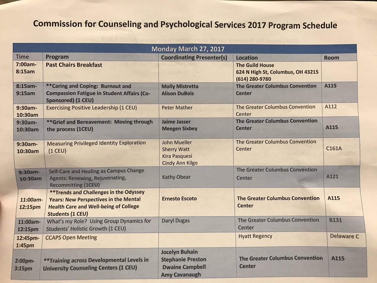 Hey <a href="/ACPAConvention/">ACPA18</a> ! Interested in topics related to mental health? Attend these programs!