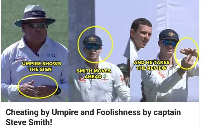 koundwan's tweet photo. Umpire cheating in the game...@BCCI #INDvsAUS https://t.co/qlNUllM5xv