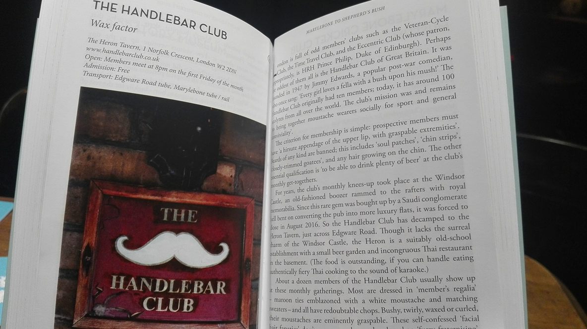 heronpaddington's tweet photo. Check out this great guide of all the unusual &amp; secretive stuff to do in #London - we love pg 210!! #handlebarclub #paddington #secretlondon https://t.co/AliMmc2hJZ
